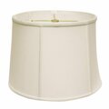 Homeroots 17 in. Throwback Drum Linen Lampshade, White 469762